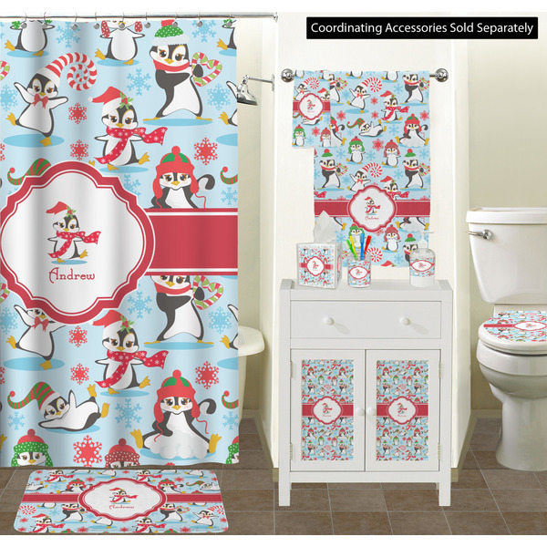 Christmas Penguins Bathroom Scene