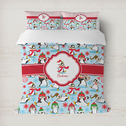 Christmas Penguins Duvet Cover (Personalized)