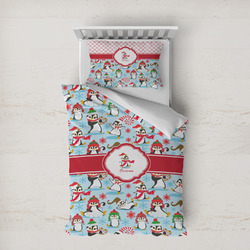 Christmas Penguins Duvet Cover Set - Twin XL (Personalized)