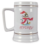 Christmas Penguins Beer Stein (Personalized)