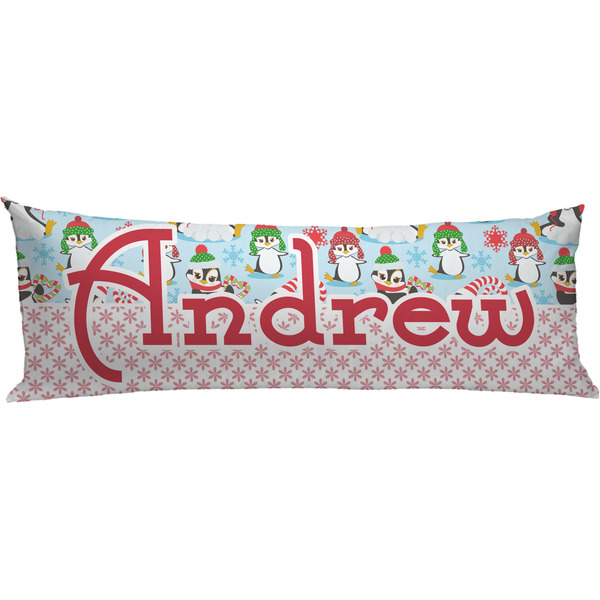 Custom Christmas Penguins Body Pillow Case (Personalized)