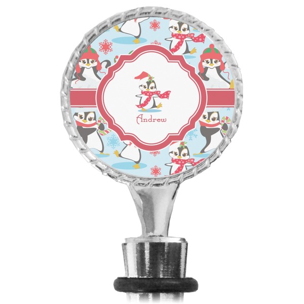 Christmas Penguins Bottle Stopper Main View