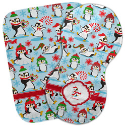 Christmas Penguins Burp Cloth (Personalized)