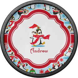 Christmas Penguins Cabinet Knob (Black) (Personalized)