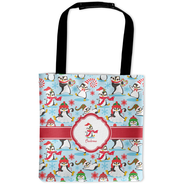 Custom Christmas Penguins Auto Back Seat Organizer Bag (Personalized)