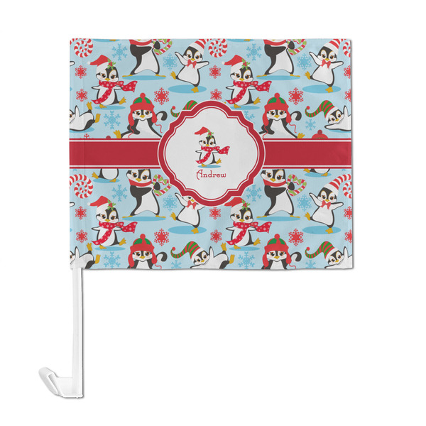 Christmas Penguins Car Flag - Large - FRONT