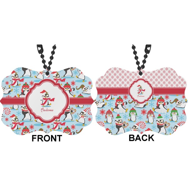 Christmas Penguins Car Ornament (Approval)