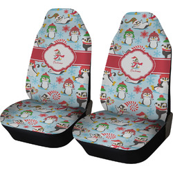 Christmas Penguins Car Seat Covers (Set of Two) (Personalized)