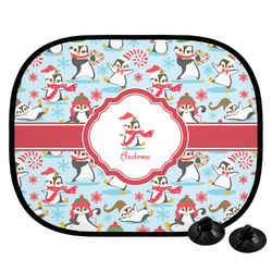 Christmas Penguins Car Side Window Sun Shade (Personalized)