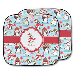 Christmas Penguins Car Sun Shade - Two Piece (Personalized)