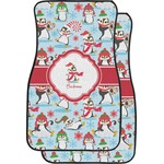 Christmas Penguins Car Floor Mats (Front Seat) (Personalized)