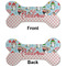 Christmas Penguins Ceramic Flat Ornament - Bone Front & Back (APPROVAL)