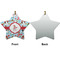Christmas Penguins Ceramic Flat Ornament - Star Front & Back (APPROVAL)