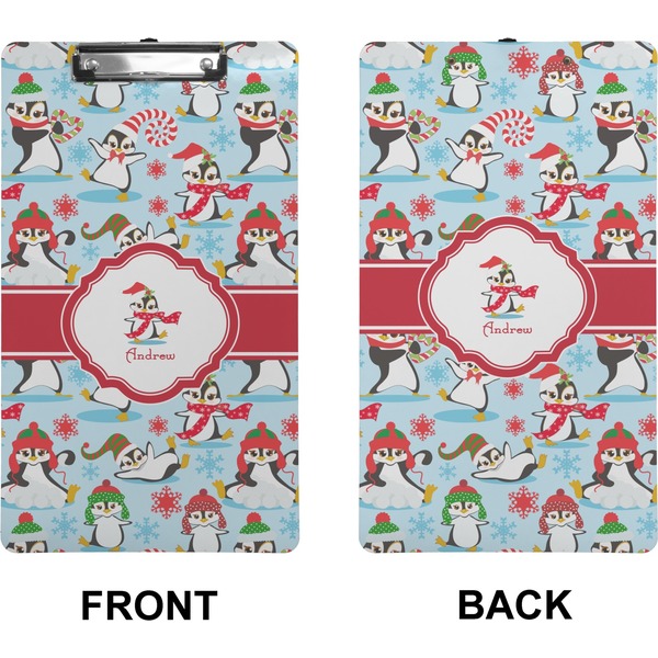Christmas Penguins Clipboard (Legal) (Front + Back)