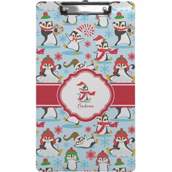 Christmas Penguins Clipboard (Legal Size) (Personalized)