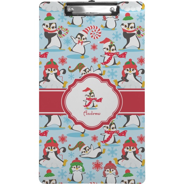 Custom Christmas Penguins Clipboard (Legal Size) (Personalized)