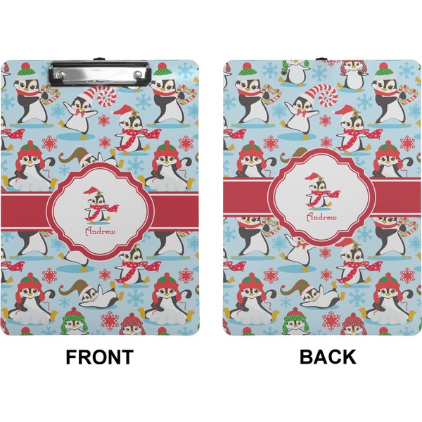 Christmas Penguins Clipboard (Letter) (Front + Back)
