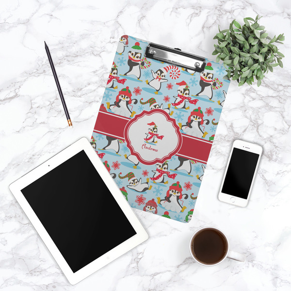Christmas Penguins Clipboard - Lifestyle Photo