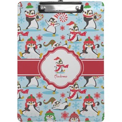 Christmas Penguins Clipboard (Personalized)