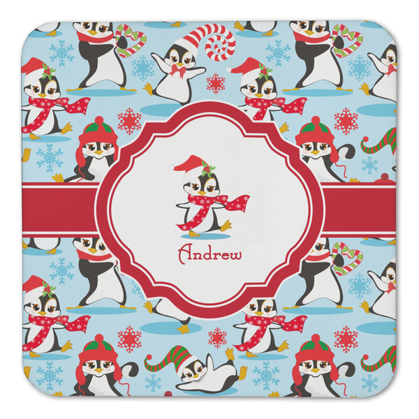 Christmas Penguins Coaster Set - FRONT (one)