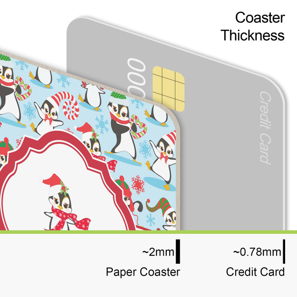 Christmas Penguins Coaster Thickness