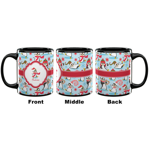Christmas Penguins Coffee Mug - 11 oz - Black APPROVAL