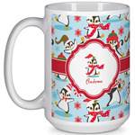 Christmas Penguins 15 Oz Coffee Mug - White (Personalized)