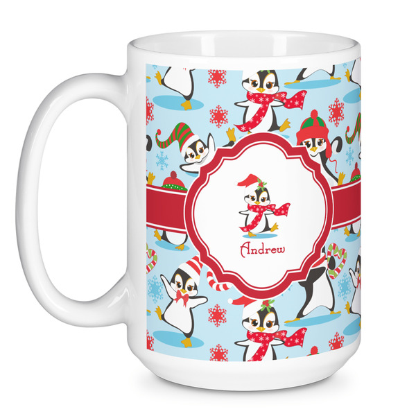 Christmas Penguins Coffee Mug - 15 oz - White