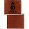 Christmas Penguins Cognac Leatherette Bifold Wallets - Front and Back Single Sided - Apvl
