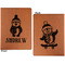 Christmas Penguins Cognac Leatherette Portfolios with Notepad - Large - Double Sided - Apvl