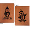 Christmas Penguins Cognac Leatherette Portfolios with Notepad - Small - Double Sided- Apvl