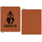 Christmas Penguins Cognac Leatherette Zipper Portfolios with Notepad - Single Sided - Apvl