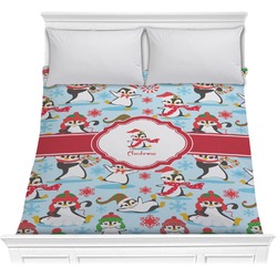 Christmas Penguins Comforter - Full / Queen (Personalized)