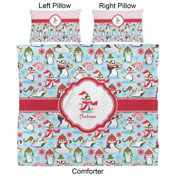 Christmas Penguins Comforter Set - King - Approval