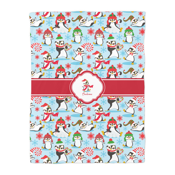 Christmas Penguins Comforter - Twin - Front
