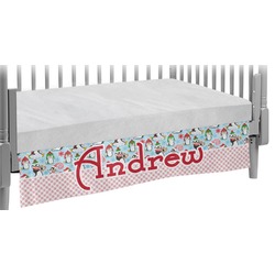 Christmas Penguins Crib Skirt (Personalized)