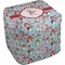 Christmas Penguins Cube Poof Ottoman (Top)