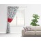 Christmas Penguins Curtain With Window and Rod - in Room Matching Pillow