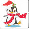 Christmas Penguins Custom Shape Iron On Patches - L - APPROVAL