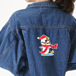 Christmas Penguins Twill Iron On Patch - Custom Shape - X-Large (Personalized)