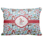 Christmas Penguins Decorative Baby Pillowcase - 16"x12" (Personalized)