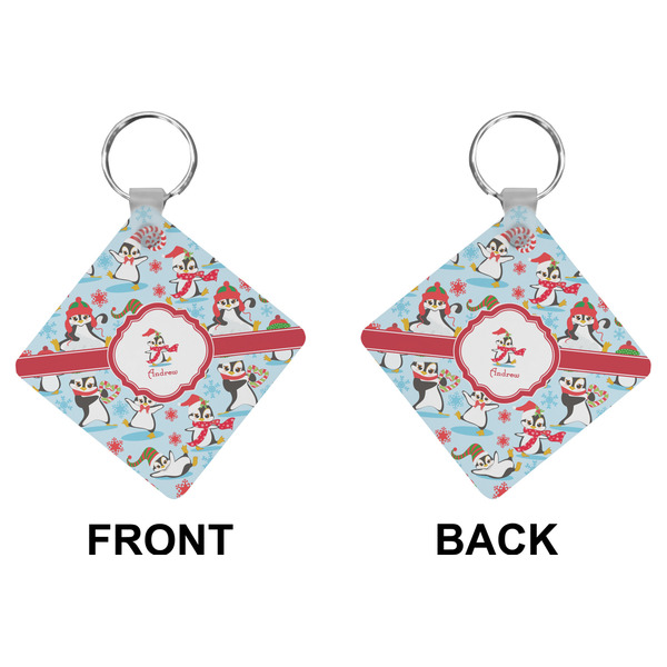 Christmas Penguins Diamond Keychain (Front + Back)