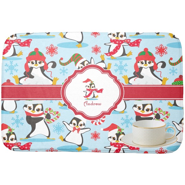 Christmas Penguins Dish Drying Mat