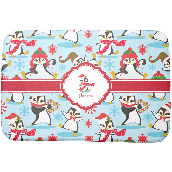Custom Christmas Penguins Dish Drying Mat (Personalized)