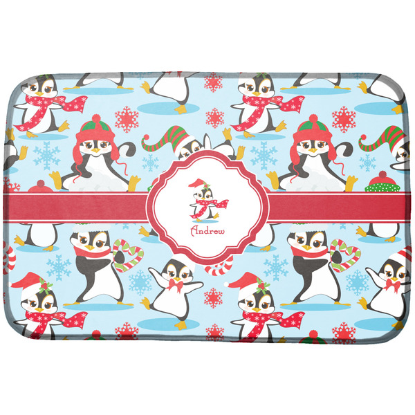 Custom Christmas Penguins Dish Drying Mat (Personalized)