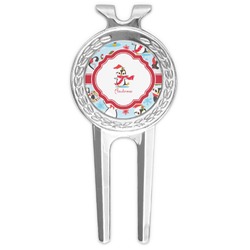 Christmas Penguins Golf Divot Tool & Ball Marker (Personalized)