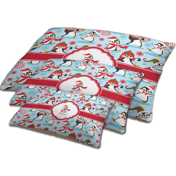Christmas Penguins Dog Beds - MAIN (sm, med, lrg)