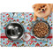 Christmas Penguins Dog Food Mat - Small w/ Name or Text