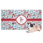 Christmas Penguins Dog Towel (Personalized)