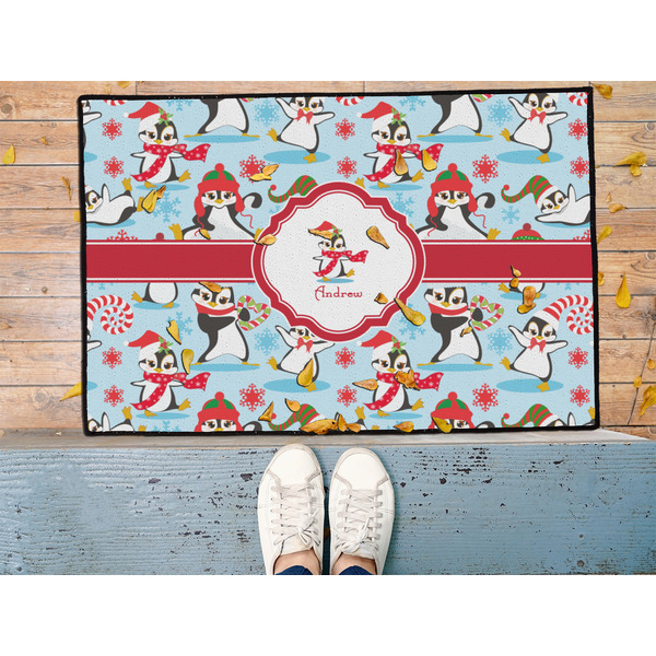 Christmas Penguins Door Mat - LIFESTYLE (Med)